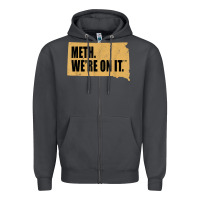 Smoke mens meth we're on it south dakota anti drugs campaign vintage t shirt Zipper Hoodie - ArtChic