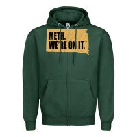 Sports Green mens meth we're on it south dakota anti drugs campaign vintage t shirt Zipper Hoodie - ArtChic