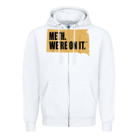 White mens meth we're on it south dakota anti drugs campaign vintage t shirt Zipper Hoodie - ArtChic