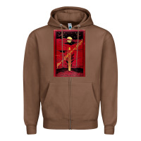Chestnut From The Earth To The Moon Jules Verne Book Cover Design Zipper Hoodie - ArtChic