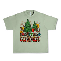 Oil Green christmas cowboy Urban Heavy Tee - FaDigitalArtStudio