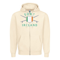 Sandshell ireland surfing hoodie  irish flag surfboards design Zipper Hoodie - ArtChic