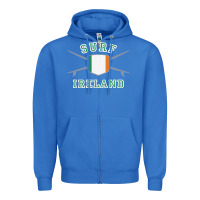 True Royal ireland surfing hoodie  irish flag surfboards design Zipper Hoodie - ArtChic