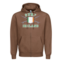 Chestnut ireland surfing hoodie  irish flag surfboards design Zipper Hoodie - ArtChic