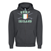Smoke ireland surfing hoodie  irish flag surfboards design Zipper Hoodie - ArtChic