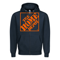Navy HOMEDEPOT Zipper Hoodie - ArtChic