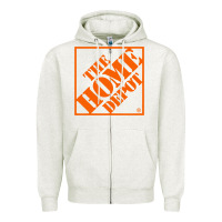Oatmeal Heather HOMEDEPOT Zipper Hoodie - ArtChic