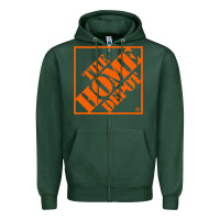 Sports Green HOMEDEPOT Zipper Hoodie - ArtChic