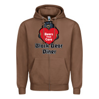 Chestnut resto, black bear diner Zipper Hoodie - ArtChic