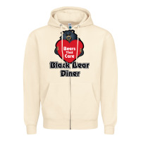 Sandshell resto, black bear diner Zipper Hoodie - ArtChic