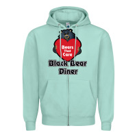Seafoam resto, black bear diner Zipper Hoodie - ArtChic