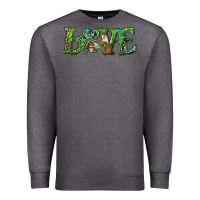 Charcoal Heather love with shamrock Premium Sweatshirt - RanaPortraitStore