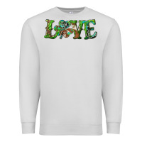 Dove Grey love with shamrock Premium Sweatshirt - RanaPortraitStore