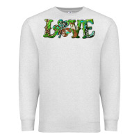 Oatmeal Heather love with shamrock Premium Sweatshirt - RanaPortraitStore