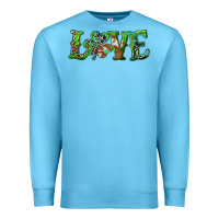 Ocean Blue love with shamrock Premium Sweatshirt - RanaPortraitStore