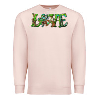 Pale Pink love with shamrock Premium Sweatshirt - RanaPortraitStore