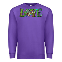 Purple love with shamrock Premium Sweatshirt - RanaPortraitStore