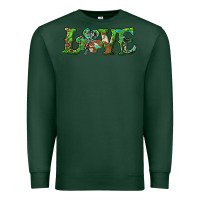 Sports Green love with shamrock Premium Sweatshirt - RanaPortraitStore