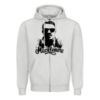 Dove Grey macklemore portrait Zipper Hoodie - ArtChic