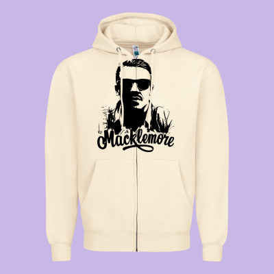 Macklemore Portrait Zipper Hoodie Designed By Artchic