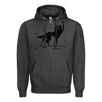 Charcoal Heather fantastic mr fox wolf Zipper Hoodie - ArtChic