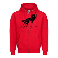 Red fantastic mr fox wolf Zipper Hoodie - ArtChic