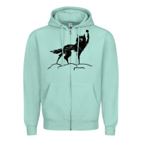 Seafoam fantastic mr fox wolf Zipper Hoodie - ArtChic