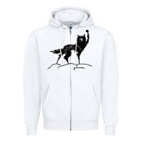 White fantastic mr fox wolf Zipper Hoodie - ArtChic