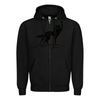 Black fantastic mr fox wolf Zipper Hoodie - ArtChic