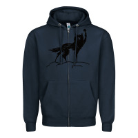 Navy fantastic mr fox wolf Zipper Hoodie - ArtChic