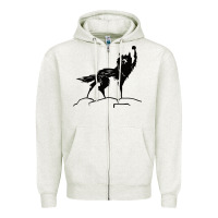 Oatmeal Heather fantastic mr fox wolf Zipper Hoodie - ArtChic