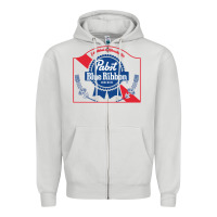 Dove Grey pabst blue ribbon 1 Zipper Hoodie - ArtChic