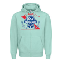 Seafoam pabst blue ribbon 1 Zipper Hoodie - ArtChic