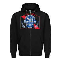 Black pabst blue ribbon 1 Zipper Hoodie - ArtChic