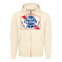 Sandshell pabst blue ribbon 1 Zipper Hoodie - ArtChic