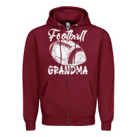 Burgundy football grandma women family matching players mothers day t shirt Zipper Hoodie - ArtChic