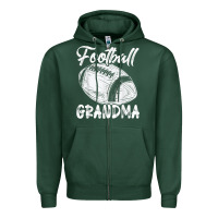Sports Green football grandma women family matching players mothers day t shirt Zipper Hoodie - ArtChic