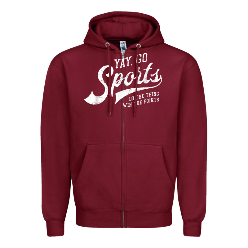 Yay Go Sports Vintage Funny Sports Zipper Hoodie by ArtChic | Teevron