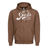 Chestnut Yay Go Sports Vintage Funny Sports Zipper Hoodie - ArtChic