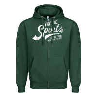 Sports Green Yay Go Sports Vintage Funny Sports Zipper Hoodie - ArtChic