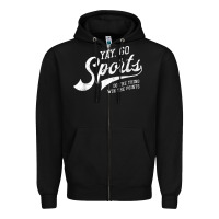 Black Yay Go Sports Vintage Funny Sports Zipper Hoodie - ArtChic