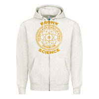 Oatmeal Heather the bronx science Zipper Hoodie - ArtChic