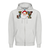 Dove Grey christmas joy Zipper Hoodie - JahusDesignShop