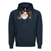Navy christmas joy Zipper Hoodie - JahusDesignShop