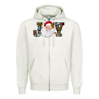 Oatmeal Heather christmas joy Zipper Hoodie - JahusDesignShop