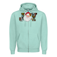 Seafoam christmas joy Zipper Hoodie - JahusDesignShop