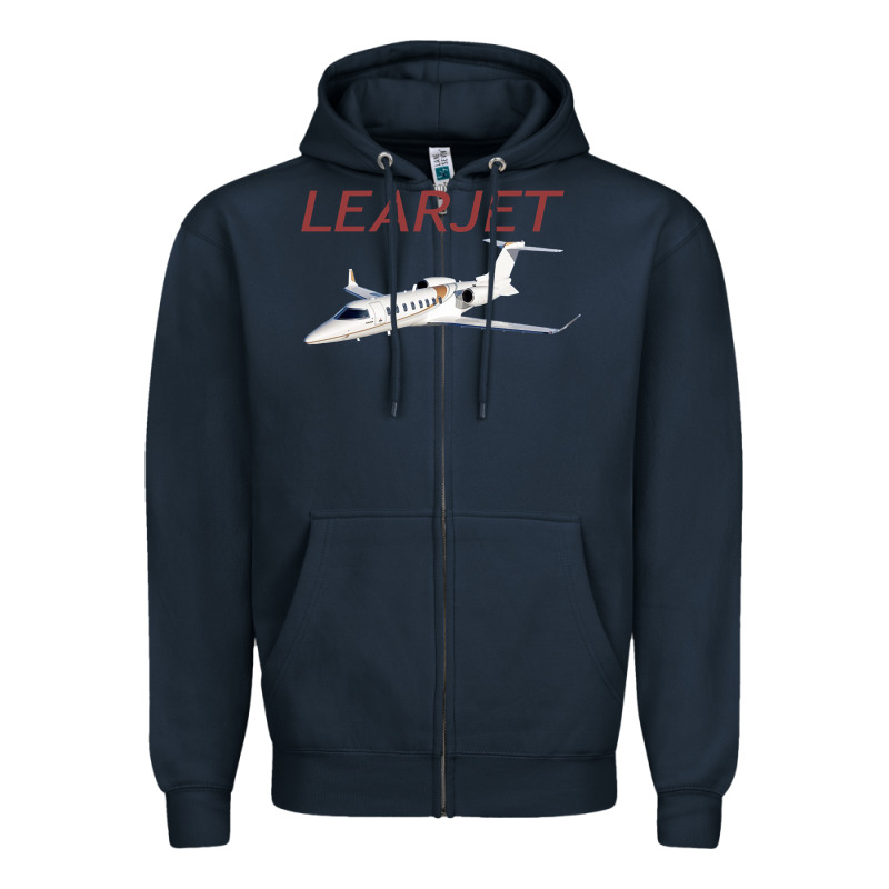 Learjet Airplane Flying Pilot Long Sleeve T Shirt Zipper Hoodie by ArtChic | Teevron