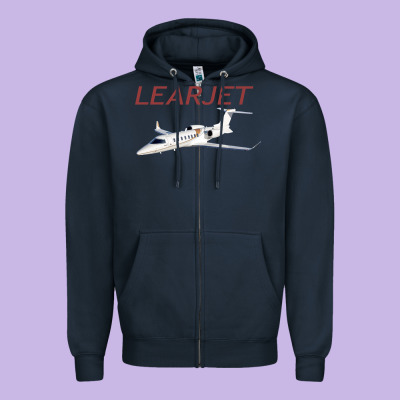 Learjet Airplane Flying Pilot Long Sleeve T Shirt Zipper Hoodie Designed By Artchic