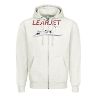 Oatmeal Heather learjet airplane flying pilot long sleeve t shirt Zipper Hoodie - ArtChic