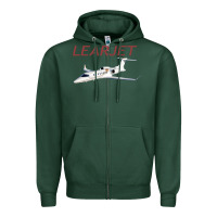 Sports Green learjet airplane flying pilot long sleeve t shirt Zipper Hoodie - ArtChic